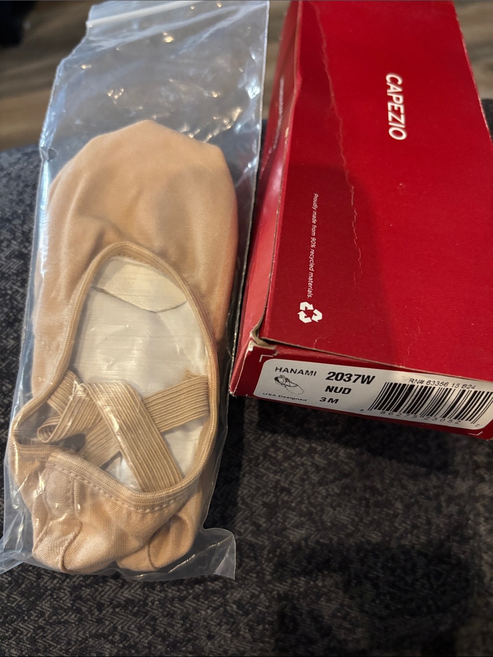 Capezio Nude Pink Canvas Ballet Slippers with Crisscross Elastics
